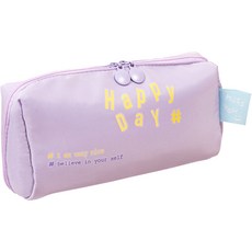 TUCO.B 大容量雙拉鍊多功能鉛筆袋, 1個, 紫色