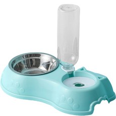 Greatlife 寵物半自動飲水器餵食器, 1個, 淺藍色
