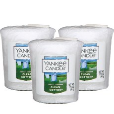 YANKee CANDLe 香氛蠟燭, 純淨棉花, 49g, 3個