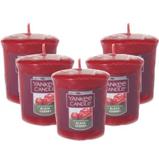 YANKee CANDLe 香氛蠟燭, 黑櫻桃, 49g, 5個