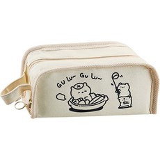 TUCO.B 大容量簡約卡通多功能鉛筆袋, 1個, 烹飪熊