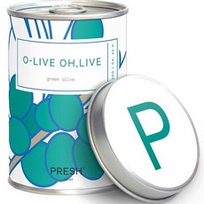 PRESH 大豆香氛蠟燭 M號, 220g, O Live Oh Live 綠橄欖, 1罐