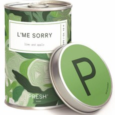 PRESH 大豆香氛蠟燭 M號, 220g, L'me Sorry 青檸蘋果, 1罐