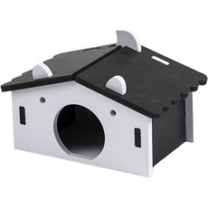 두리펫 간편조립 위생적인 PVC 햄스터 하우스, 블랙, 1개