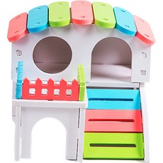 두리펫 예쁜컬러 조립식 햄스터 하우스, 레인보우, 1개