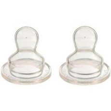 Dephrax 嬰兒乳頭緩慢新生兒, 2個, 單色