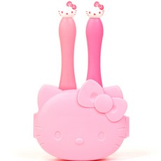 릴팡 산리오 헬로키티 페이스 올인원 스푼 + 포크 + 케이스 세트, 혼합색상, 1세트