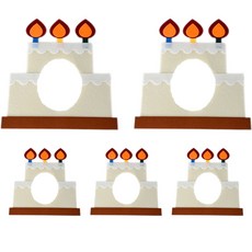하피블리 생일 파티 케이크 촛불 가면, 혼합색상, 5개