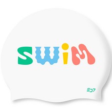 SD7 泳池派對泳帽, 白色, 1個