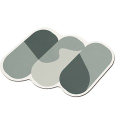 Witherhome 3層彩色防滑地墊 60 x 40 cm, 1個, 薄荷綠