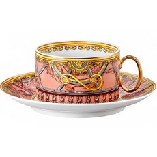 VERSACE LA SCALA DEL PALLAZZO ROSA 咖啡杯與杯碟 低款, 混和色, 1套