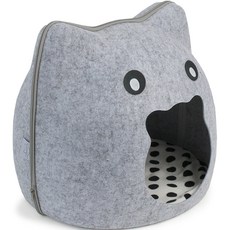 PETSMON 貓咪單孔毛氈躲貓貓屋, 灰色