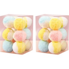 BUTU PET 貓咪用軟綿綿毛球玩具球遊戲玩具 大型 4.5cm, 2個, 混色