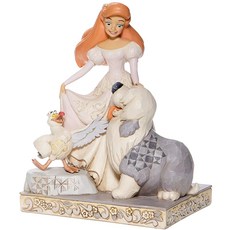 JIMSHORE 魔法城堡 迪士尼 白色森林 小美人魚公仔 20cm, 1個