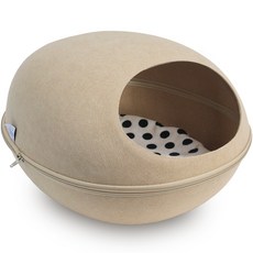 PETSMON 貓咪蛋型毛氈躲貓貓屋, 米色