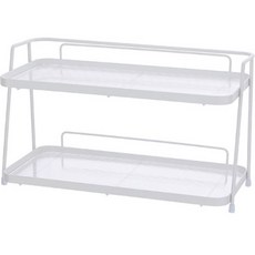 Zaka 不銹鋼 2 步框架亞克力浴室儲物架免費, 白色, 1個