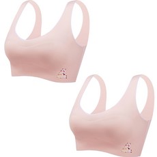 yoromkorom 女童高彈力卡通學生運動內衣 2件組