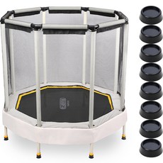 로베라 팔각 유아 트램폴린 + 바닥충격 방지쿠션, 베이지 + 블랙