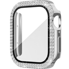 SPACE SHIELD 智慧手錶 Double Shine 水鑽保護殼 40mm, 銀色