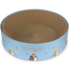 PETSMON 貓用圓形B型瓦楞大型補充替換貓抓板 46cm, 混合色, 1個
