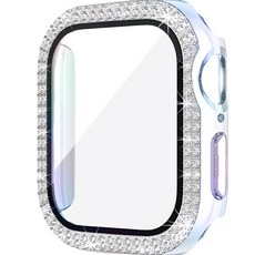 SPACE SHIELD 智慧手錶 雙層閃耀水鑽保護殼 40mm, 極光