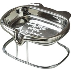 THE ZAKKA 陶瓷金屬瀝水肥皂架 12 x 14.4 x 7 cm, 銀色, 1個