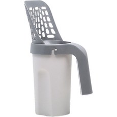 soonZAM 整潔貓用一體式貓砂盆貓砂鏟, 混合顏色, 1個