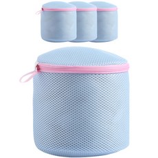 PDS Living 雙層圓筒形洗衣保護網, 4個, 藍色