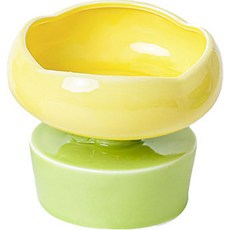 PASTEL PET 花朵造型寵物碗, 黃色, 1個