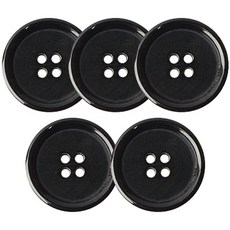 동대문단추왕 코트 정장 뿔08 (H37) 단추 18mm, 블랙, 5개