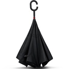 리카타 거꾸로 대형 방수 장우산, 블랙, 1개