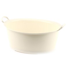 多功能瀝水把手臉盆, 1個, 象牙白