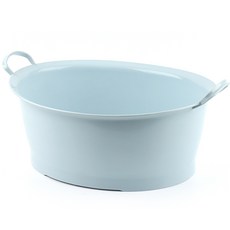 조일 다용도 물빠짐 손잡이 대야, 블루, 1개