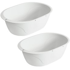 Nature Living 韓國製造用途多的大臉盆 大型, 2個, 餅乾和奶油