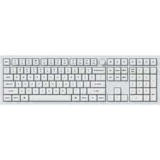 Keychron Q6 Knob Frame RGB 熱插拔有線標準型鍵盤, White, Q6 P1, 紅軸