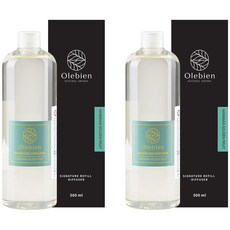 올레비엔 프리미엄 시그니처 퍼퓸 디퓨저 리필용, 2개, 500ml, 하와이언 골든프룻