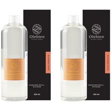 올레비엔 프리미엄 시그니처 퍼퓸 디퓨저 리필용, 2개, 500ml, 블루밍 피오니