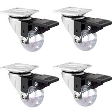 靜音聚氨酯輪 固定 旋轉 煞車 套組, 4個