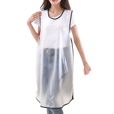 메오 TPU 조끼형 심플 방수 앞치마 롱, 화이트, 1개