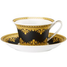 Versace 我喜歡巴洛克 NERO 咖啡杯和碟低套裝, 混色, 1組