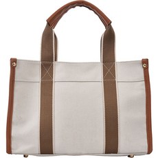 NEWEN 日常帆布肩背環保拼色皮革托特包 WE30A