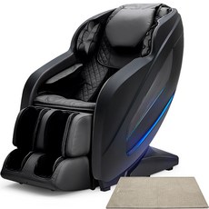 제스파 컴포르테 안마의자 + 전용 러그 세트 방문설치, ZPC3131(안마의자), ZP540(러그), 제트블랙, 브라운