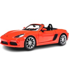 bbUrago 1：24 Porsche 718 Boxster 壓鑄模型車, 橘色