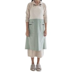Kakadu防水側開衩口袋全日廚房圍裙, 薄荷綠, 1個