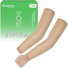 Doobalro 運動抗UV防曬Shellon高爾夫涼感袖套 手腕型 1P + 手背覆蓋型 1P, 單一顏色, 1套