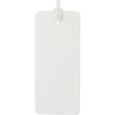 Inp 素面圓角標籤吊牌 4 x 9 cm, 白色, 200個