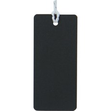 Inp 素面長方形圓角標籤吊牌 4 x 9 cm, 黑色, 300個