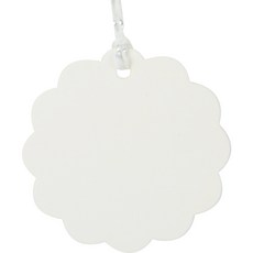 Inp 素面標籤吊牌 雲朵形 6 x 6 cm, 白色, 300個