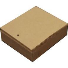 Inp 方形素面標籤吊牌 長方形 6 x 7 cm, 牛皮紙, 200個