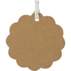 Inp 素面標籤吊牌 雲朵形 6 x 6 cm, 牛皮紙, 300個